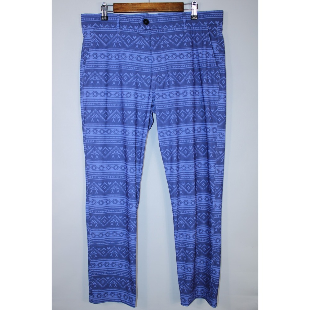 Greyson Men's 34x32‎ Purplish Blue Activewear Golf Pants